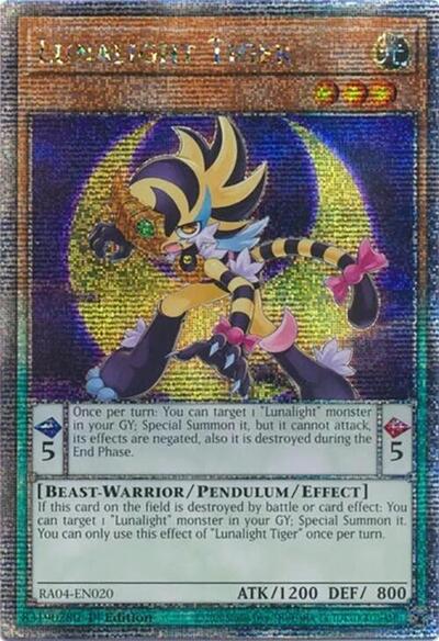Lunalight Tiger (Quarter Century Secret Rare) (RA04-EN020) [Quarter Century Stampede]