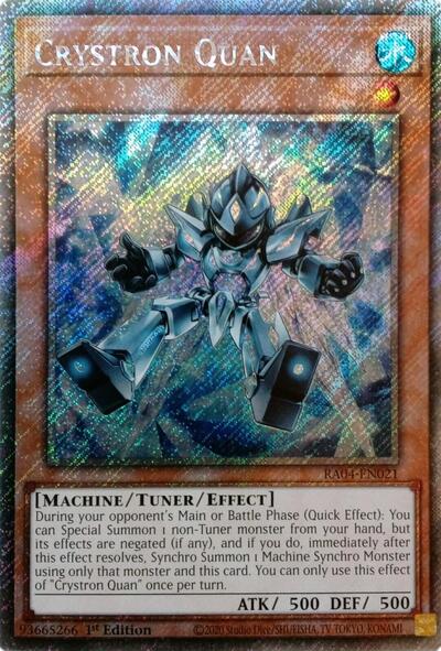 Crystron Quan (Platinum Secret Rare) (RA04-EN021) [Quarter Century Stampede]