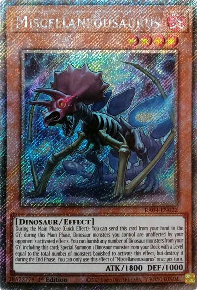 Miscellaneousaurus (Platinum Secret Rare) (RA04-EN022) [Quarter Century Stampede]