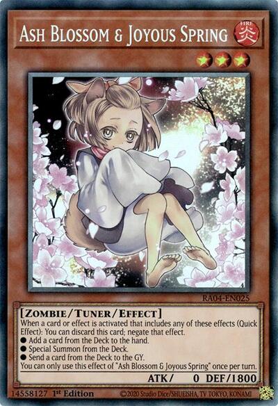 Ash Blossom & Joyous Spring (Alternate Art) (PCR) (RA04-EN025) [Quarter Century Stampede]