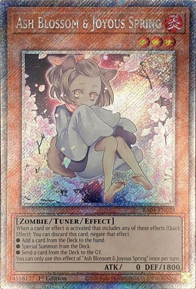 Ash Blossom & Joyous Spring (Alternate Art) (Platinum Secret Rare) (RA04-EN025) [Quarter Century Stampede]