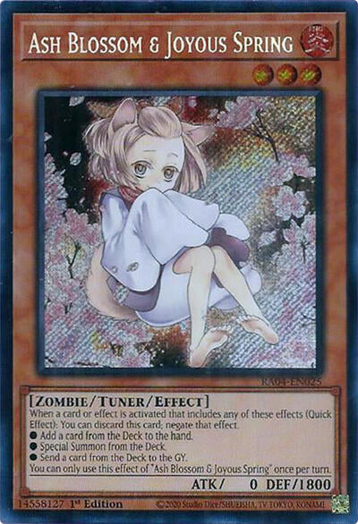 Ash Blossom & Joyous Spring (Alternate Art) (Secret Rare) (RA04-EN025) [Quarter Century Stampede]