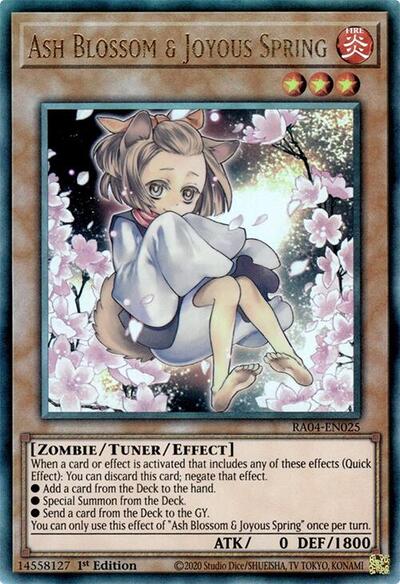 Ash Blossom & Joyous Spring (Alternate Art) (PUR) (RA04-EN025) [Quarter Century Stampede]