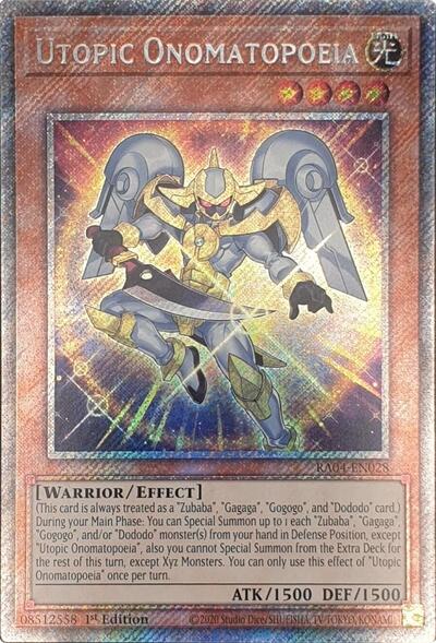 Utopic Onomatopoeia (Platinum Secret Rare) (RA04-EN028) [Quarter Century Stampede]