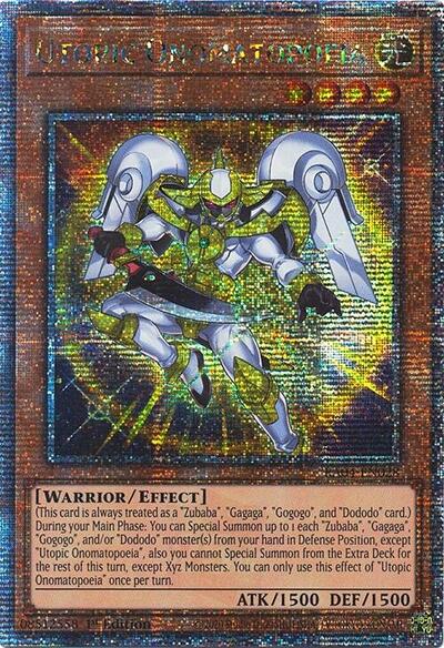 Utopic Onomatopoeia (Quarter Century Secret Rare) (RA04-EN028) [Quarter Century Stampede]