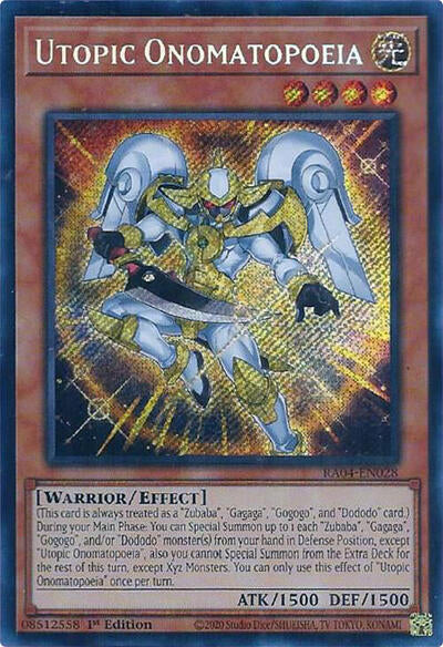 Utopic Onomatopoeia (Secret Rare) (RA04-EN028) [Quarter Century Stampede]