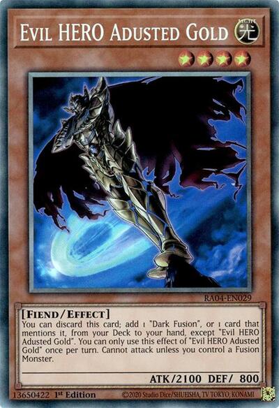 Evil HERO Adusted Gold (PCR) (RA04-EN029) [Quarter Century Stampede]