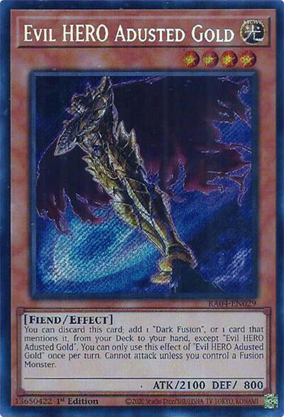 Evil HERO Adusted Gold (Secret Rare) (RA04-EN029) [Quarter Century Stampede]