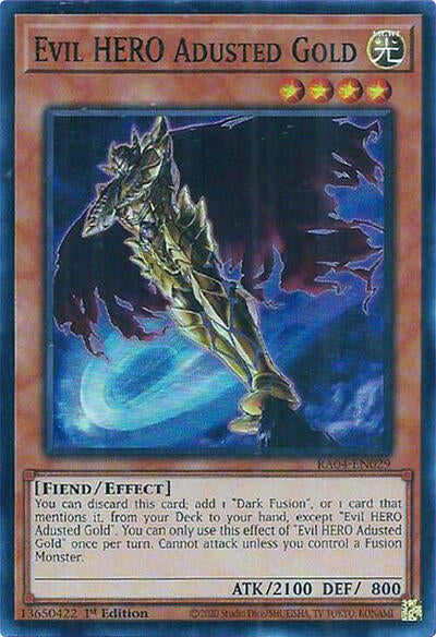 Evil HERO Adusted Gold (RA04-EN029) [Quarter Century Stampede]