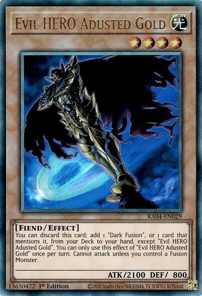 Evil HERO Adusted Gold (PUR) (RA04-EN029) [Quarter Century Stampede]