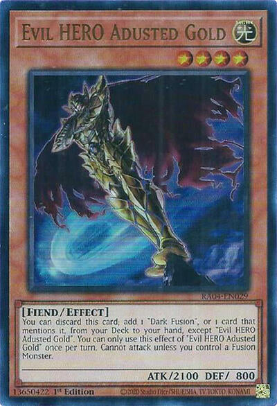 Evil HERO Adusted Gold (UR) (RA04-EN029) [Quarter Century Stampede]