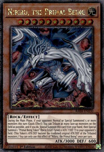 Nibiru, the Primal Being (New Art) (Quarter Century Secret Rare) (RA04-EN030) [Quarter Century Stampede]