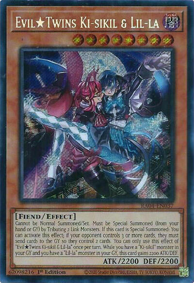 Evil Twins Ki-sikil & Lil-la (Secret Rare) (RA04-EN037) [Quarter Century Stampede]