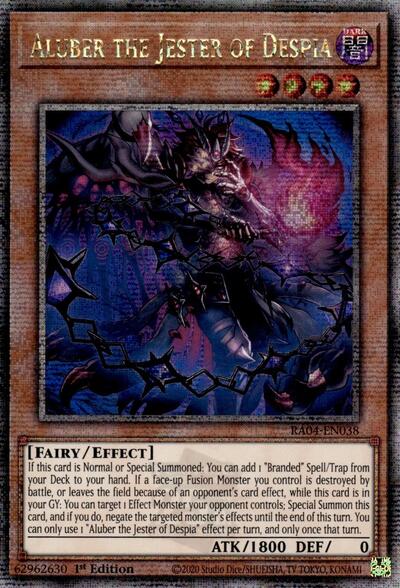 Aluber the Jester of Despia (New Art) (Quarter Century Secret Rare) (RA04-EN038) [Quarter Century Stampede]