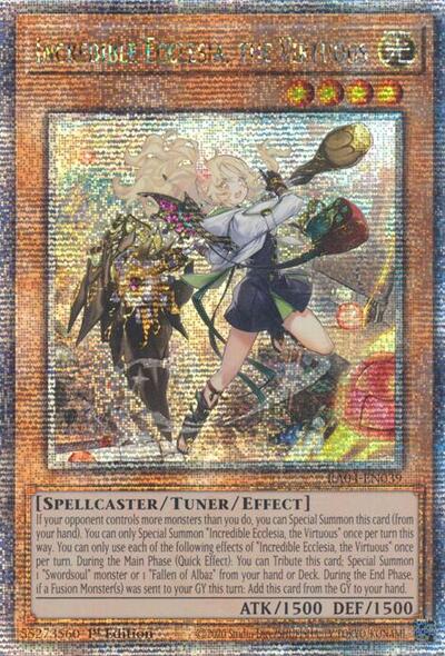 Incredible Ecclesia, the Virtuous (New Art) (Quarter Century Secret Rare) (RA04-EN039) [Quarter Century Stampede]