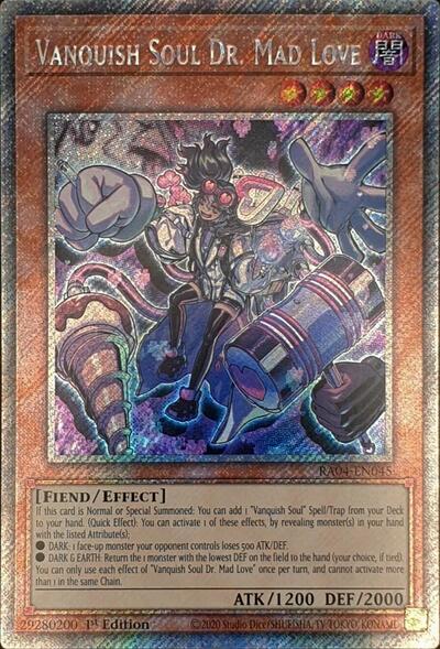 Vanquish Soul Dr. Mad Love (Platinum Secret Rare) (RA04-EN045) [Quarter Century Stampede]