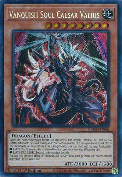 Vanquish Soul Caesar Valius (Secret Rare) (RA04-EN046) [Quarter Century Stampede]