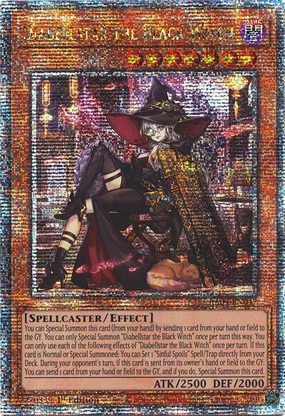 Diabellstar the Black Witch (New Art) (Quarter Century Secret Rare) (RA04-EN047) [Quarter Century Stampede]