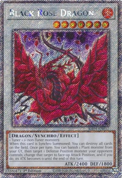 Black Rose Dragon (Platinum Secret Rare) (RA04-EN057) [Quarter Century Stampede]