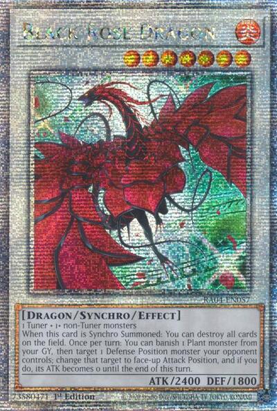 Black Rose Dragon (Alternate Art) (Quarter Century Secret Rare) (RA04-EN057) [Quarter Century Stampede]