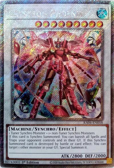 Crystron Phoenix (Platinum Secret Rare) (RA04-EN058) [Quarter Century Stampede]