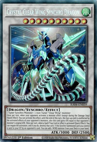 Crystal Clear Wing Synchro Dragon (PCR) (RA04-EN059) [Quarter Century Stampede]