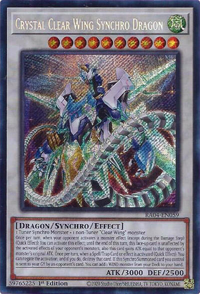 Crystal Clear Wing Synchro Dragon (Secret Rare) (RA04-EN059) [Quarter Century Stampede]