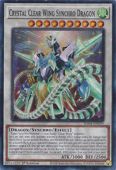 Crystal Clear Wing Synchro Dragon (RA04-EN059) [Quarter Century Stampede]
