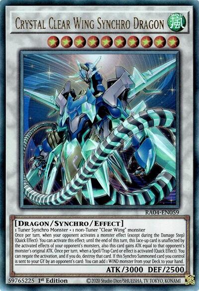 Crystal Clear Wing Synchro Dragon (PUR) (RA04-EN059) [Quarter Century Stampede]