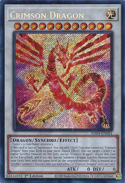 Crimson Dragon (Secret Rare) (RA04-EN061) [Quarter Century Stampede]