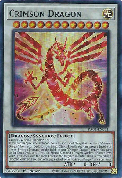 Crimson Dragon (RA04-EN061) [Quarter Century Stampede]