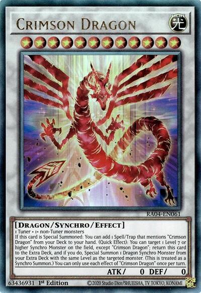 Crimson Dragon (PUR) (RA04-EN061) [Quarter Century Stampede]