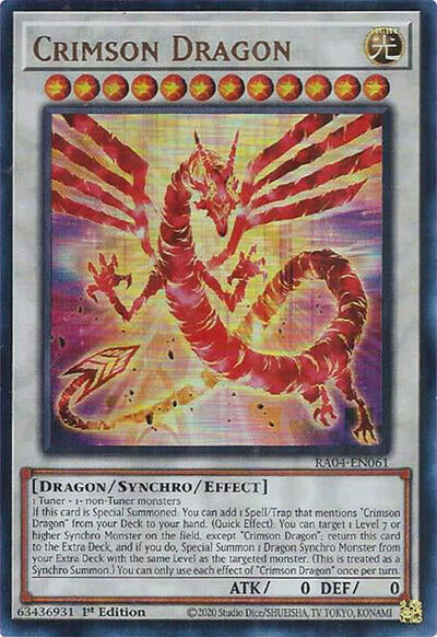 Crimson Dragon (UR) (RA04-EN061) [Quarter Century Stampede]
