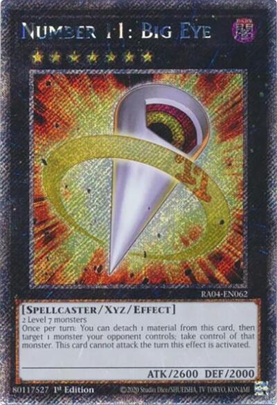 Number 11: Big Eye (Platinum Secret Rare) (RA04-EN062) [Quarter Century Stampede]