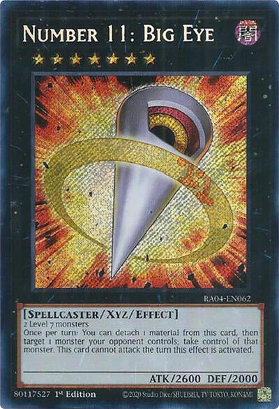 Number 11: Big Eye (Secret Rare) (RA04-EN062) [Quarter Century Stampede]