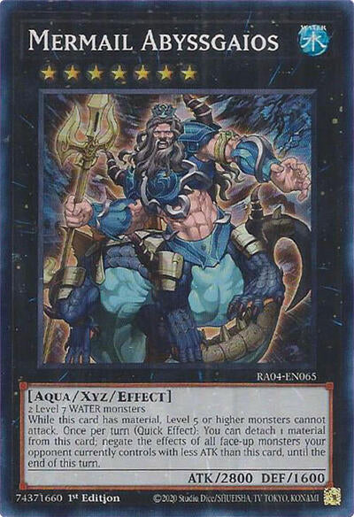Mermail Abyssgaios (RA04-EN065) [Quarter Century Stampede]