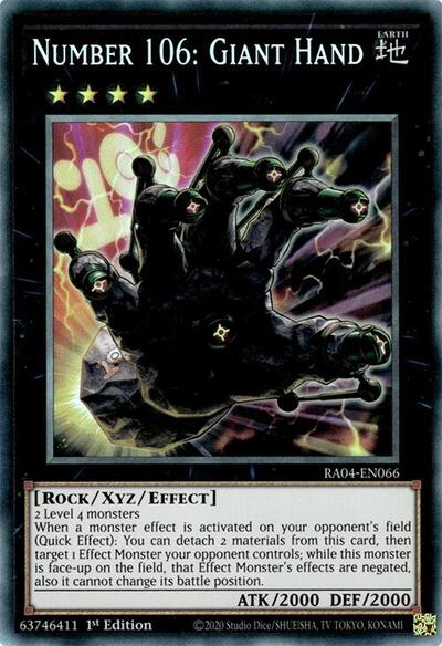 Number 106: Giant Hand (PCR) (RA04-EN066) [Quarter Century Stampede]