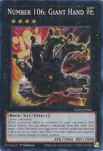 Number 106: Giant Hand (RA04-EN066) [Quarter Century Stampede]