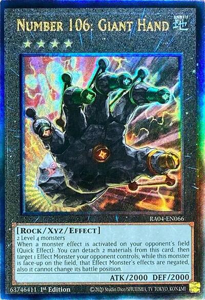 Number 106: Giant Hand (PUR) (RA04-EN066) [Quarter Century Stampede]