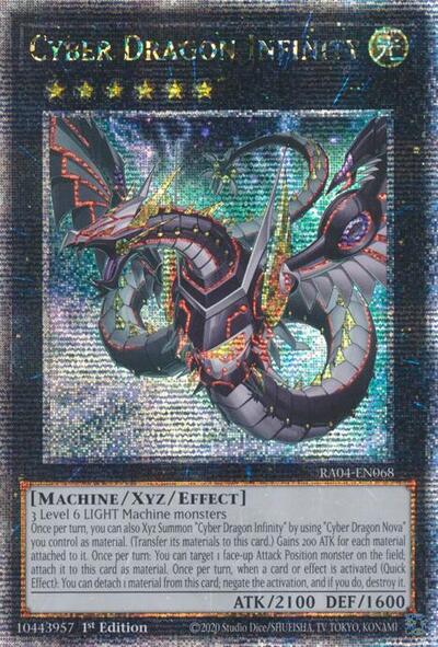 Cyber Dragon Infinity (Alternate Art) (Quarter Century Secret Rare) (RA04-EN068) [Quarter Century Stampede]