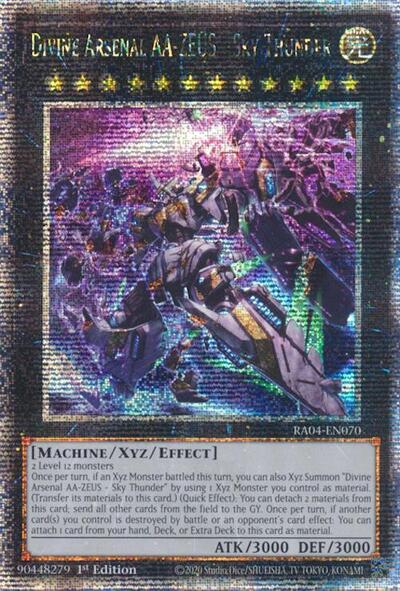 Divine Arsenal AA-ZEUS - Sky Thunder (New Art) (Quarter Century Secret Rare) (RA04-EN070) [Quarter Century Stampede]