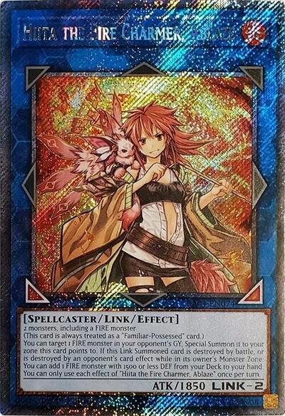 Hiita the Fire Charmer, Ablaze (Platinum Secret Rare) (RA04-EN074) [Quarter Century Stampede]