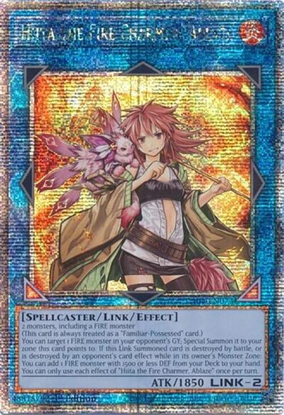 Hiita the Fire Charmer, Ablaze (Quarter Century Secret Rare) (RA04-EN074) [Quarter Century Stampede]