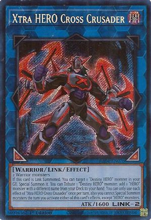 Xtra HERO Cross Crusader (Secret Rare) (RA04-EN076) - Quarter Century Stampede 1st Edition