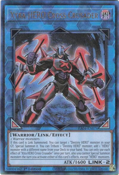 Xtra HERO Cross Crusader (PUR) (RA04-EN076) [Quarter Century Stampede]