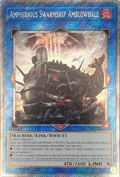 Amphibious Swarmship Amblowhale (Platinum Secret Rare) (RA04-EN077) [Quarter Century Stampede]