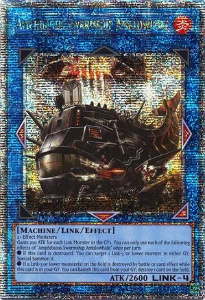 Amphibious Swarmship Amblowhale (Quarter Century Secret Rare) (RA04-EN077) - Quarter Century Stampede 1st Edition
