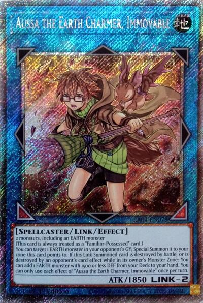 Aussa the Earth Charmer, Immovable (Platinum Secret Rare) (RA04-EN078) [Quarter Century Stampede]