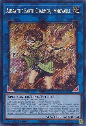 Aussa the Earth Charmer, Immovable (Secret Rare) (RA04-EN078) - Quarter Century Stampede 1st Edition