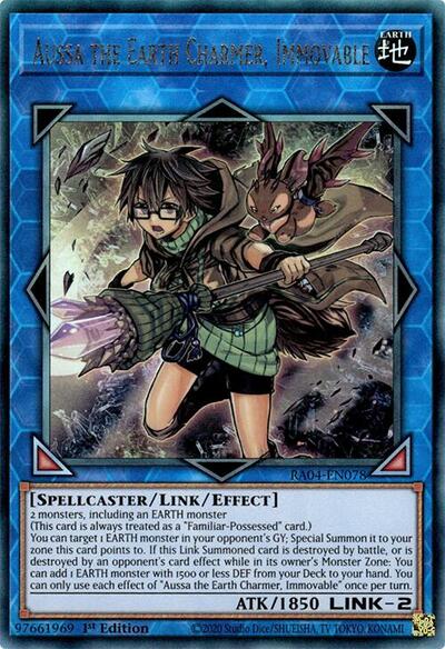 Aussa the Earth Charmer, Immovable (PUR) (RA04-EN078) [Quarter Century Stampede]